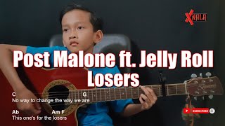 Post Malone  Losers ft Jelly Roll Guitar Chords Cover [upl. by Kemppe858]