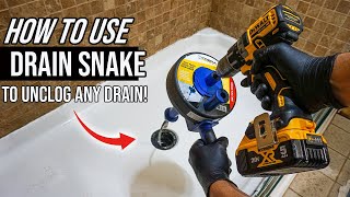 How To Use A Drain Snake To Unclog Any Drain Home DIY For Begginers [upl. by Fulbright]