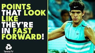 Tennis Points That Look Like Theyre In Fast Forward ⏩ [upl. by Enilesor]