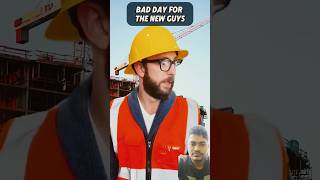 BAD DAY FOR THA NEW GUYS 😱 adamrose workers construction funny chromakey greenscreen cutback [upl. by Airdnax65]