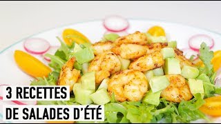 3 RECETTES DE SALADES DÉTÉ [upl. by Smada]