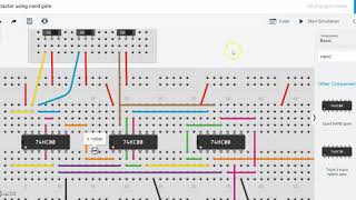 fullsubtractor circuit using NAND ic gate  simulation [upl. by Curnin]