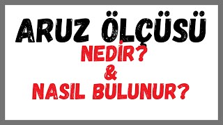 ARUZ ÖLÇÜSÜ NEDİR NASIL BULUNUR [upl. by Wilder]