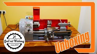 Holzmann Drehmaschine ED400FD Unboxing  erster Eindruck [upl. by Suinuj]