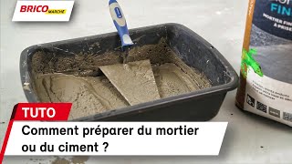 Comment préparer du mortier ou du ciment   Bricomarché [upl. by Nickles191]