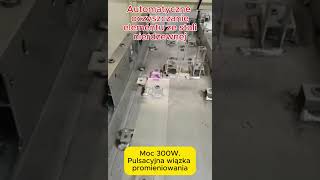 Oczyszczanie elementu ze stali nierdzewnej  robot ABB  laser 300W [upl. by Idnim]