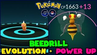 Evolving 100 IV WEEDLE to BEEDRILL  Power Up Pokemon Go Evolution [upl. by Oyr]