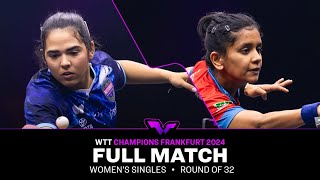 FULL MATCH  Adriana Diaz vs Sreeja Akula  WS R32  WTTFrankfurt 2024 [upl. by Erinn873]