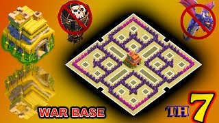 Clash of ClansCoC  Best Town Hall 7 War Base With COPY LINKReplays TH7 Base Layout Anti 2amp3star [upl. by Primrose]