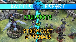 Kruleboyz vs Stormcast Eternals  Age of Sigmar  2000 Point Battle Report [upl. by Idnim72]