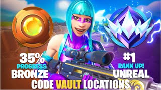 RANKED ONE SHOT TILTED MAP FORTNITE CREATIVE  SECRET CODE VAULT LOCATIONS [upl. by Ennovyahs]