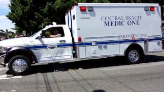 Central Skagit Medic One Paramedic Unit in Parade [upl. by Fotzsyzrk99]