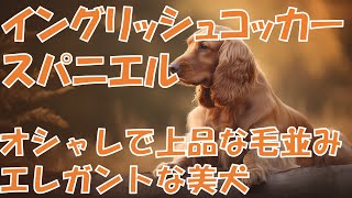 【イングリッシュコッカースパニエル】オシャレで上品な毛並みのエレガントな美犬 [upl. by Nylodnewg]