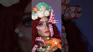 Ariel Mermaid Makeup Tutorial  Cool Makeup Transformation  TentaclesStarfishOctopusFish Makeup [upl. by Oecam]