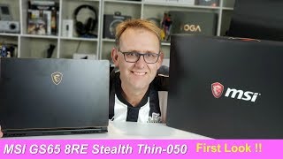 MSI GS65 8RE Stealth Thin i7 8750hGTX 1060 First Impressions [upl. by Moina]