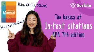 APA 7th Edition The Basics of APA Intext Citations  Scribbr 🎓 [upl. by Lola]