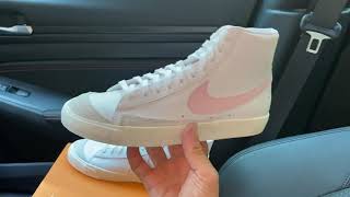 Nike Blazer Mid 77 Pink Foam shoes [upl. by Nnaharas]