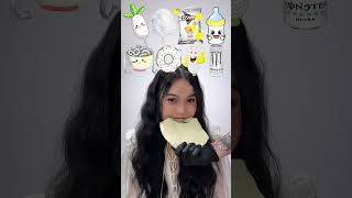 Random White Food ASMR Mukbang ☃️ shorts mukbang asmr viral eating [upl. by Early]