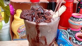 Ultimate Oreo Brownie Thick Milkshake  Cafe Thick Chocolate shake Kids Special Chocolate Milkshake [upl. by Hajin]