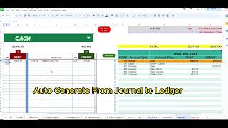 Automated Bookkeeping 5 MINSJournal amp Ledger [upl. by Kylander]