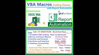 Excel VBA Macros for Reporting Automation vbaprogramming macro report [upl. by Lacee813]