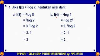 Fungsi Logaritma Matematika SMPSMASMK [upl. by Hellene]