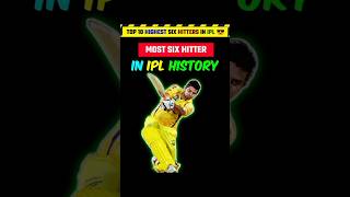 TOP 10 batsman  highest six in IPL  ipl2025 shorts [upl. by Akiner]