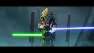 Kit Fisto vs General Grievous  Clone Wars S01E10 [upl. by Aiouqahs251]