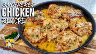 Smothered Chicken and Gravy Recipe  Comfort Food [upl. by Silsbye]