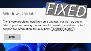 How to Fix Error 0x80004005 in Windows 1011 5 Easy Fixes [upl. by Anairuy]