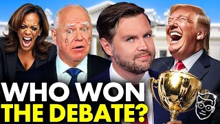 Polls Reveal Who Won The VP Debate JD Vance CRUSHES Creepy Tim Walz as Trump Posts SAVAGE Memes [upl. by Cosetta269]