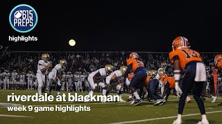 TSSAA Football Highlights Riverdale 24 Blackman 7 [upl. by Gowon]