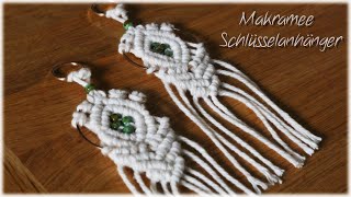 Makramee Schlüsselanhänger 3  DIY  Macrame Keychain 3 [upl. by Keare]