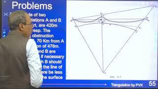 SurveyingII Triangulation – Lecture5 Intervisibility of Stations Problem2 U3L5b [upl. by Archangel]