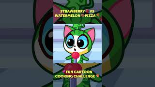 FRUIT PIZZA 🍓STRAWBERRY VS WATERMELON 🍉PIZZA 🍕 STORIES FOR KIDS 😻 PURR PURR [upl. by Rebah951]