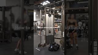 How I do cable kickbacks for glutes gluteworkout gym [upl. by Anaihr]