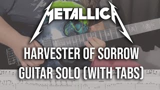 Metallica  Harvester of Sorrow Guitar Solo With Tabs [upl. by Grunberg]