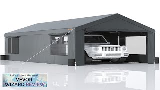 VEVOR Carport Heavy Duty 10x20ft Car Canopy Outdoor Garage Shelter with Removable Review [upl. by Rybma453]