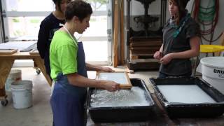 Making watermarks in hand papermaking [upl. by Reckford754]