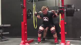 705lbs320kgs x 10 reps raw squat with wraps PR 20yo and 252lb BW [upl. by Inaniel]