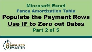 Amortization Table in Excel Part 2 of 5  Populate the Payment Rows [upl. by Ydor453]