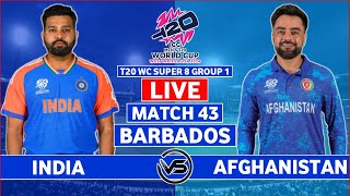 ICC T20 World Cup Live India v Afghanistan Live  IND v AFG Live Score amp Commentary  India Innings [upl. by Tony]