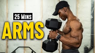 25 Minute Dumbbell Workout For Biceps Triceps amp Forearms Build amp Burn 14 [upl. by Arnst643]