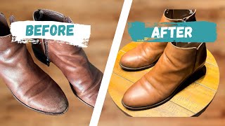 How to clean and RESTORE your designer leather boots  ASMR  Stepbystep guide [upl. by Jit]