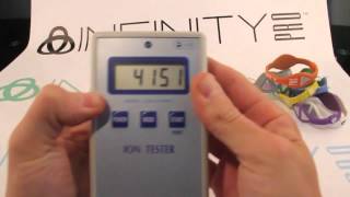 4000 Negative Ions from Infinity Pros Ionic Power Bands  Multiple Colour TEST [upl. by Alrad]