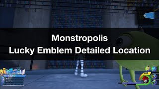 Kingdom Hearts 3 Monstropolis  All Lucky Emblem Location Walkthrough [upl. by Charlotta]