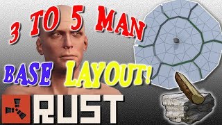 3 TO 5 MAN BASE LAYOUT  RUST [upl. by Parhe]