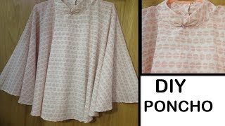 DIY PonchoComplete and Easy TutorialBy Stitching MadeEasy [upl. by Idyh]