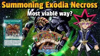 SUMMONING EXODIA NECROSS MOST VIABLE WAY YuGiOh Duel Links [upl. by Ellebanna]