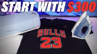 How To Start A TShirt Business On A SUPER BUDGET Cricut Machine Iron [upl. by Dami]